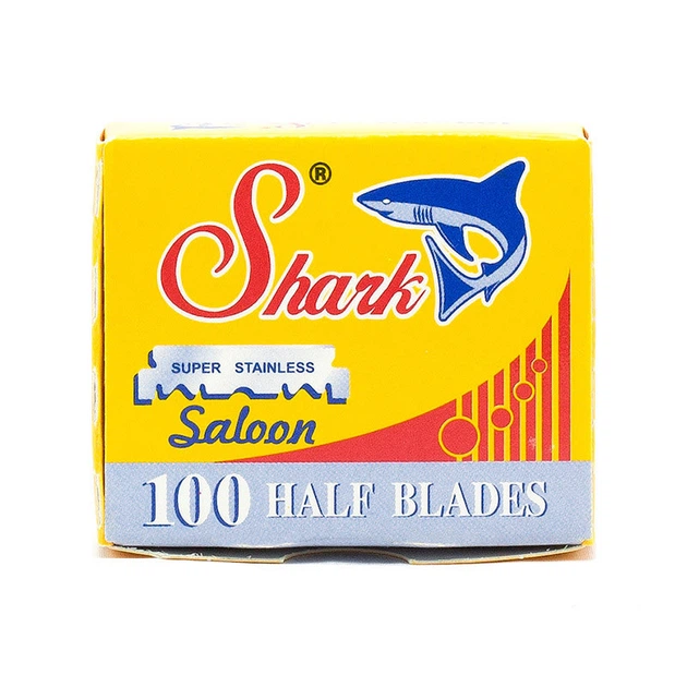 Лезвия половинки для опасной бритвы Shark Super Stainless 100шт - Фото 1 Лезвия половинки для опасной бритвы Shark Super Stainless 100шт - изображение 1