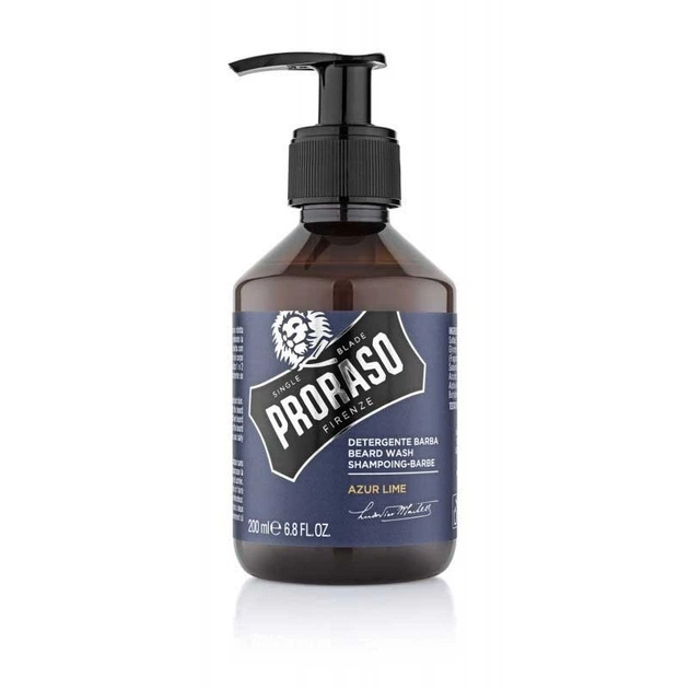 Шампунь для бороди Proraso Azur Lime Beard Shampoo 200мл - Фото 1 Шампунь для бороди Proraso Azur Lime Beard Shampoo 200мл - зображення 1