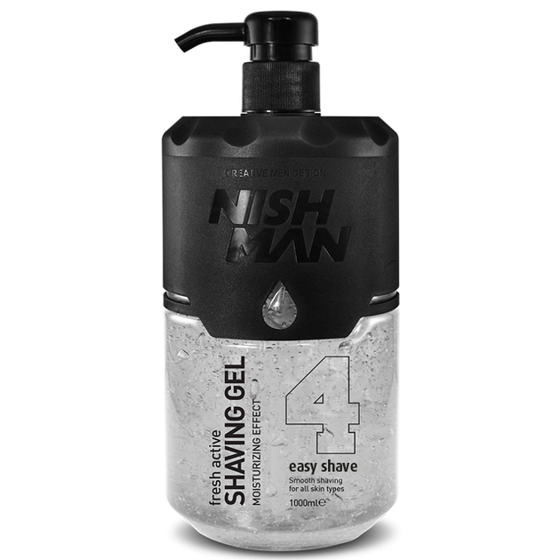 Гель для бритья Nishman №4 Easy Shave Shaving Gel (Прозрачный) с дозатором 1000мл - Фото 1 Гель для бритья Nishman №4 Easy Shave Shaving Gel (Прозрачный) с дозатором 1000мл - изображение 1