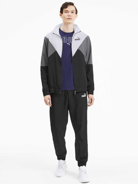 Puma mens woven shop tracksuit - black