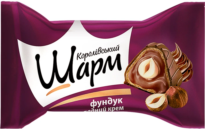 Конфеты АВК Королевский шарм с целым фундуком и шоколадным кремом 2.2 кг (4823105816132) - изображение 2