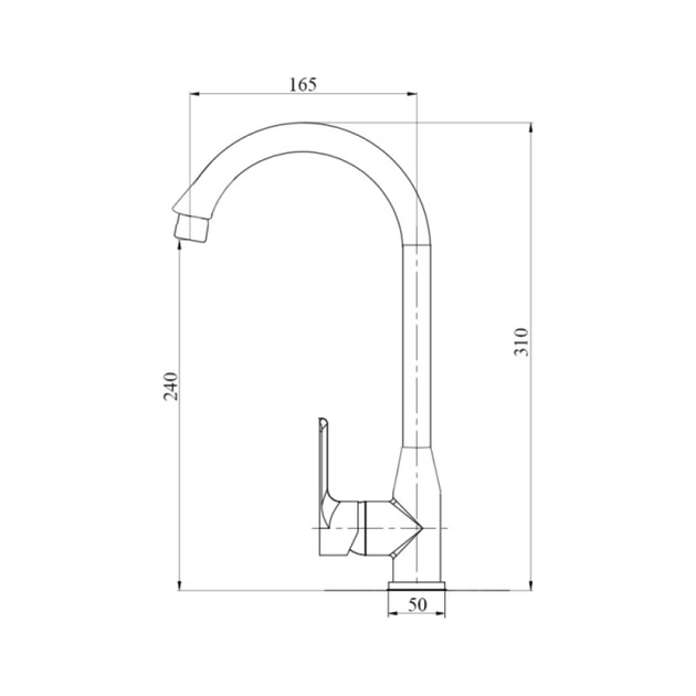 Смеситель для кухни Brinex 35B 007 - изображение 2