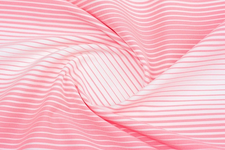 Ткань Тафта полоска коралловый пог. м. (12284) - изображение 2