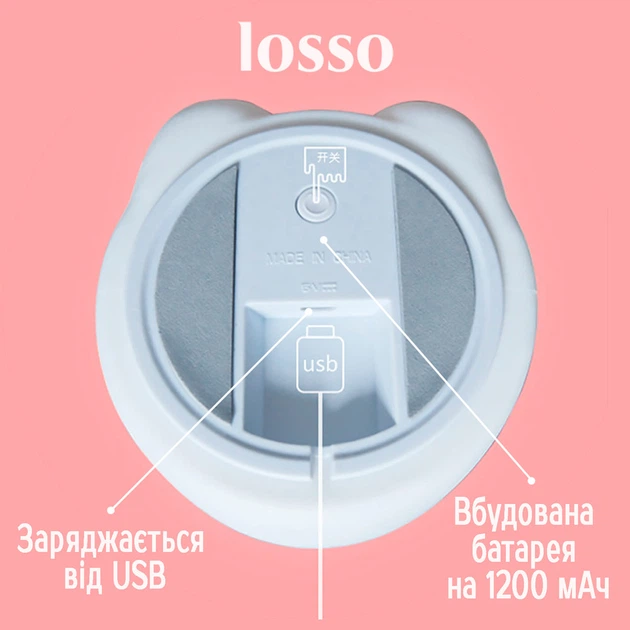Ночник детский силиконовый Losso - Единорог белый - изображение 8
