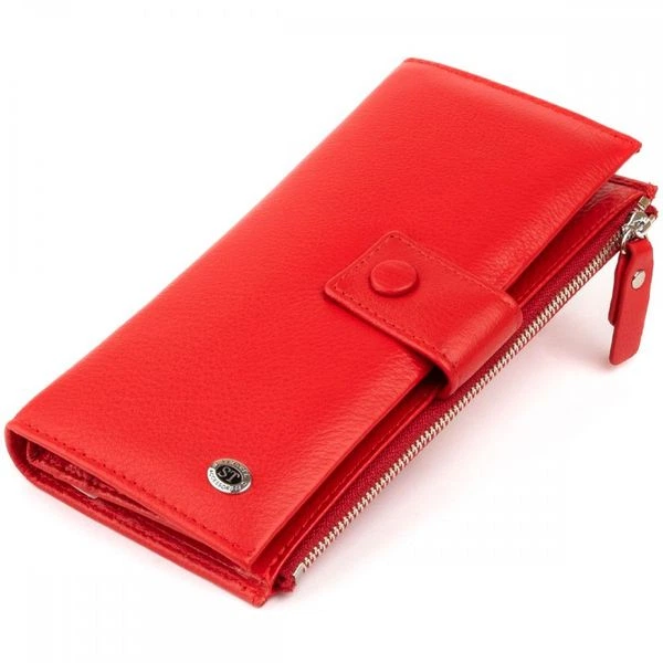 Женский кожаный кошелек ST Leather 19281 Красный - Фото 1 Женский кожаный кошелек ST Leather 19281 Красный - изображение 1