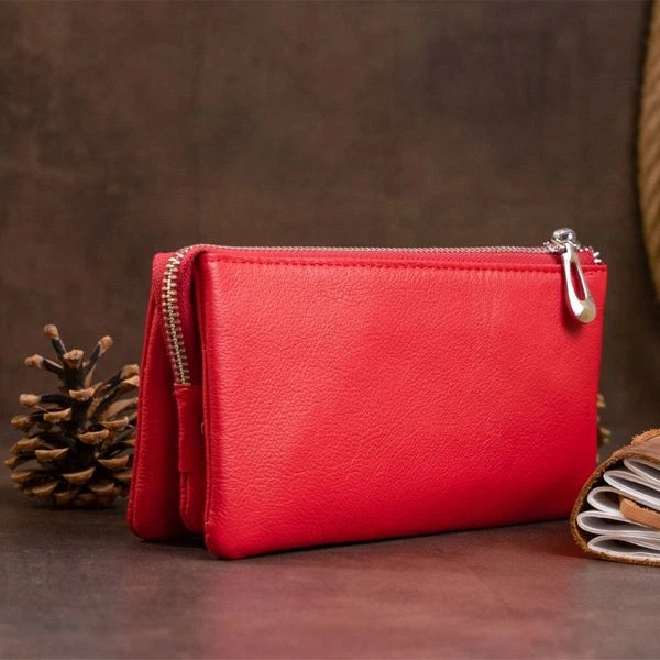 Женский кожаный кошелек ST Leather 19251 Красный - изображение 4