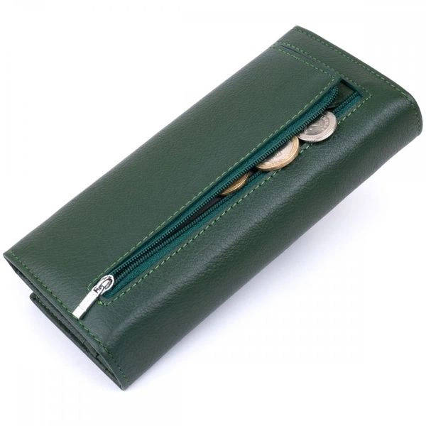 Женский кожаный кошелек ST Leather 19240 Зеленый - изображение 3