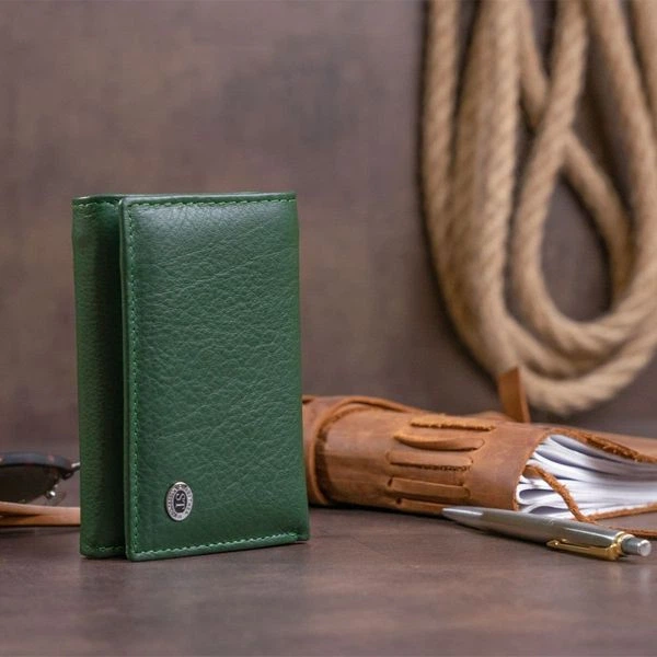 Гаманець із натуральної шкіри ST Leather 19332 Зелений - Фото 4 Гаманець із натуральної шкіри ST Leather 19332 Зелений - зображення 4