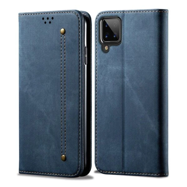 Чехол-книжка с кармашками UniCase Jeans Wallet для Samsung Galaxy A12 (A125) / A12 Nacho (A127) / M12 (M127) - Blue - изображение 7