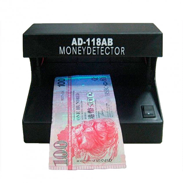 Ручной детектор подлинности валют Mini Electronic Money Detector AD-118AB Универсальный ультрафиолетовый просмотровой портативный легкий компактный - изображение 4
