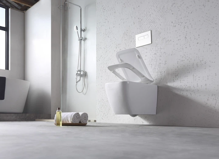Инсталляция GROHE Rapid SL 38772001+ Унитаз подвесной DUSEL CUBIS DWHT10201030R+ Сиденье Slim Soft-Close+Панель смыва Grohe Skate Cosmopolitan - изображение 5