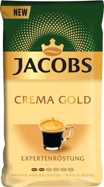Акция на Кава в зернах Jacobs Crema Gold 1 кг от Rozetka