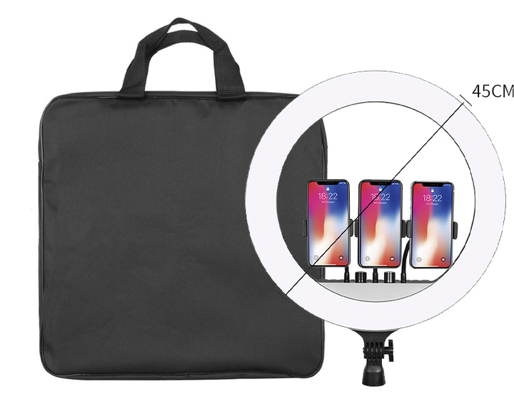 Кольцевая светодиодная лампа LED RING D45 см HQ 18" (LIO-7056) - изображение 2