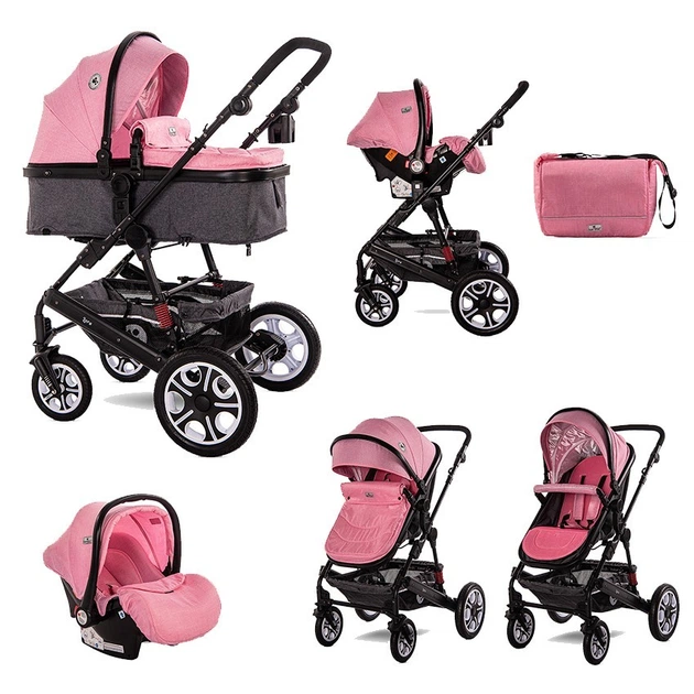 Детская коляска Lorelli Lora set Candy Pink - Фото 10 Детская коляска Lorelli Lora set Candy Pink - изображение 10
