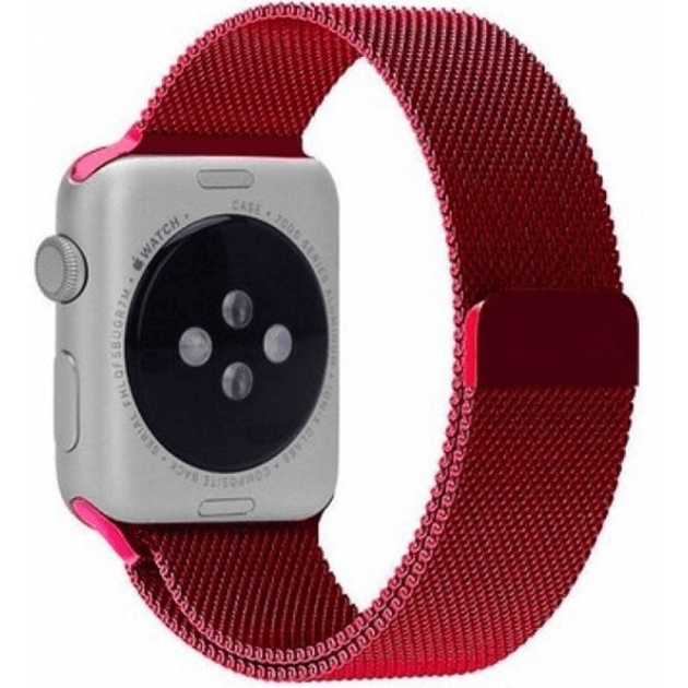 Ремешок Миланская петля GoVern (Milanese Loop) для Apple Watch 38mm/40mm/41mm Red - изображение 2