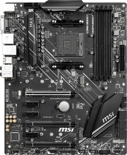 Материнская плата MSI X470 Gaming Plus Max (sAM4, AMD X470, PCI-Ex16 ...