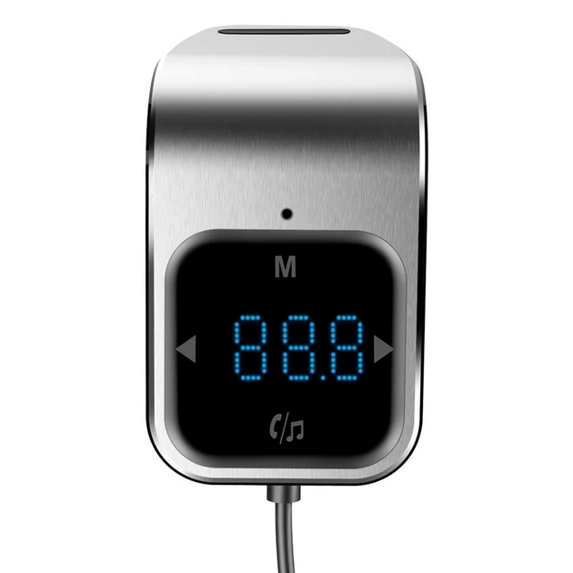 ФМ трансмиттер Aiver F39 Car MP3 Player Bluetooth v4.2 Fast Charge 2.4A Silver - изображение 2