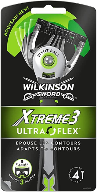 Одноразові станки для гоління Wilkinson Sword Xtreme 3 Ultra Flex Blister (4 шт.) 01606 - зображення 1