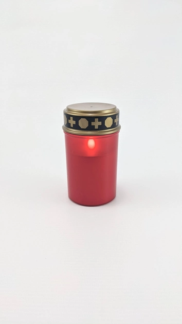 Лампадка с LED лампочкой- свеча с ангелом Melinera красный-золотой PM1-20001 - изображение 2