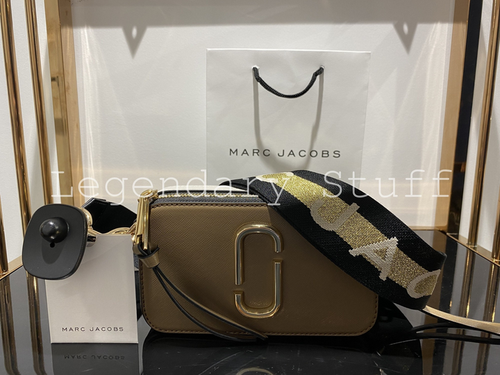 Marc Jacobs Logo Strap Snapshot Bag M0014146 French Grey Multi