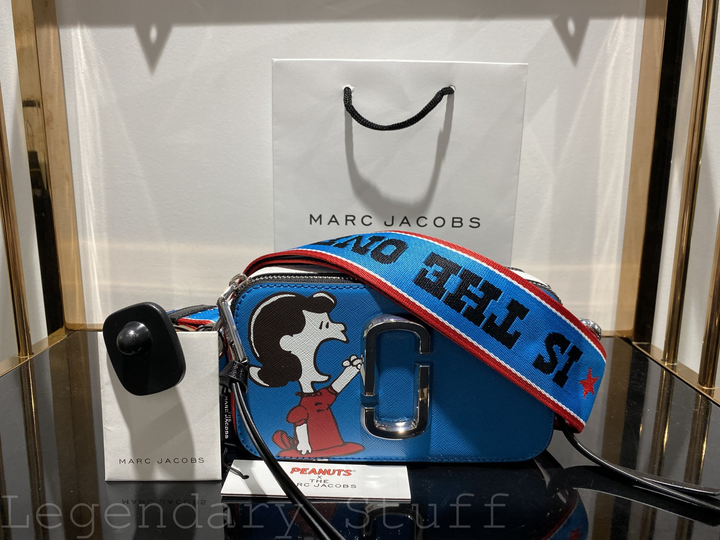 Marc Jacobs Blue & Red Peanuts Edition Lucy Snapshot Shoulder Bag