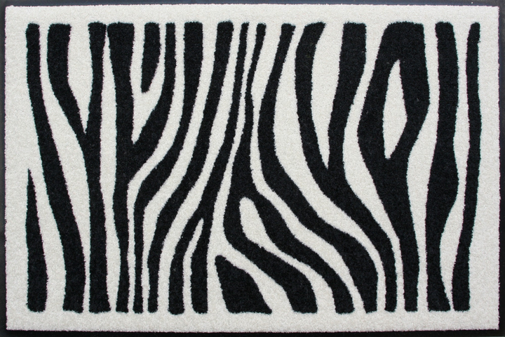 Коврик для ванной Grund Zebra, 60x100см, полиакрил, черно-белый