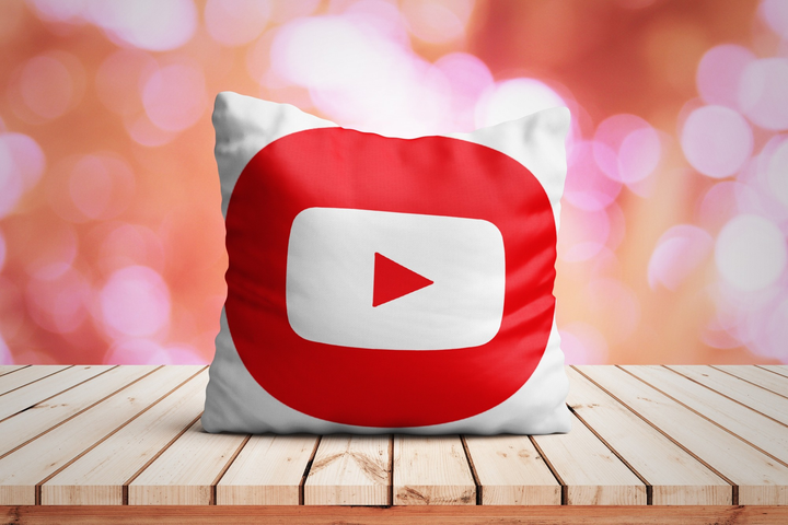 Подушка JUST PRINT Кнопка YouTube/Ютуб, 35 на 35 см. – фото, відгуки ...