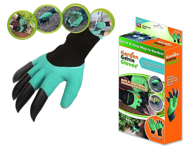 Перчатки садовые когти для сада и огорода GARDEN GENIE GLOVES – фото ...
