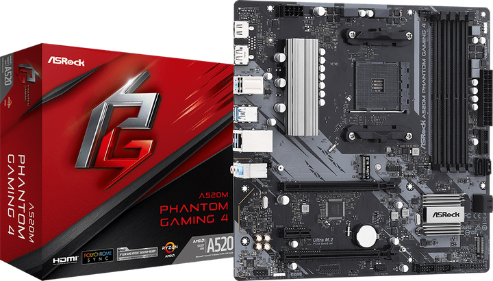 Материнская плата ASRock A520M Phantom Gaming 4 (sAM4, AMD A520, PCI-Ex16) - изображение 5