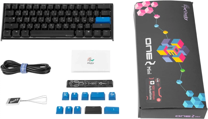 Клавиатура проводная Ducky One 2 Mini Cherry MX Red USB Black