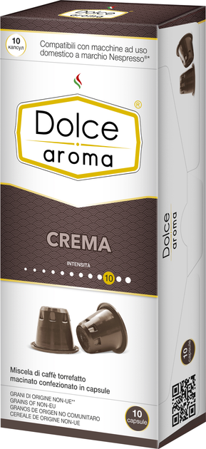 Акція на Капсула Dolce Aroma Crema для системи Nespresso 5 г х 10 шт. від Rozetka