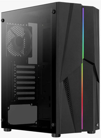 Obudowa Aerocool Mecha Black Mid Tower RGB Glass side panel (AEROPGSMECHA-G-BK-V1) - obraz 3