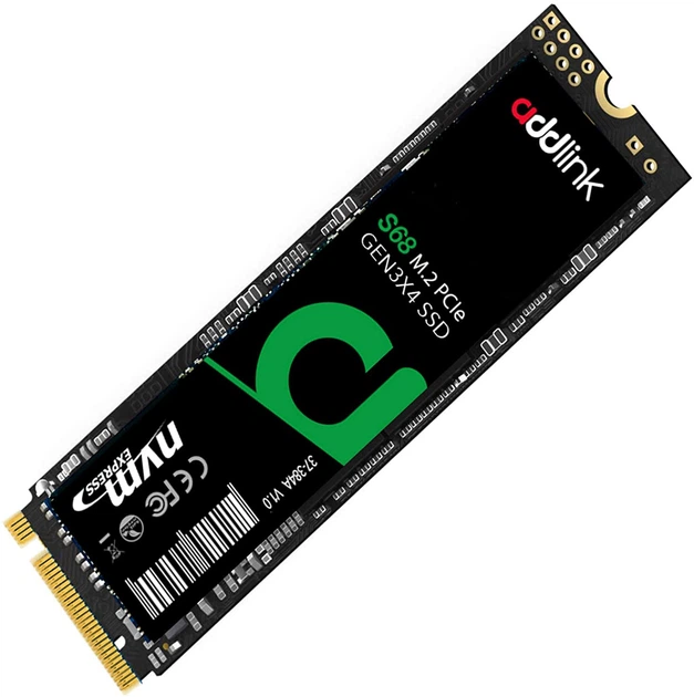 SSD диск AddLink S68 512GB NVMe M.2 2280 PCIe 3.0 x4 3D NAND TLC