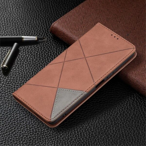Чехол UniCase Geometric Pattern для Xiaomi Redmi Note 10 Pro - Coffee - изображение 2