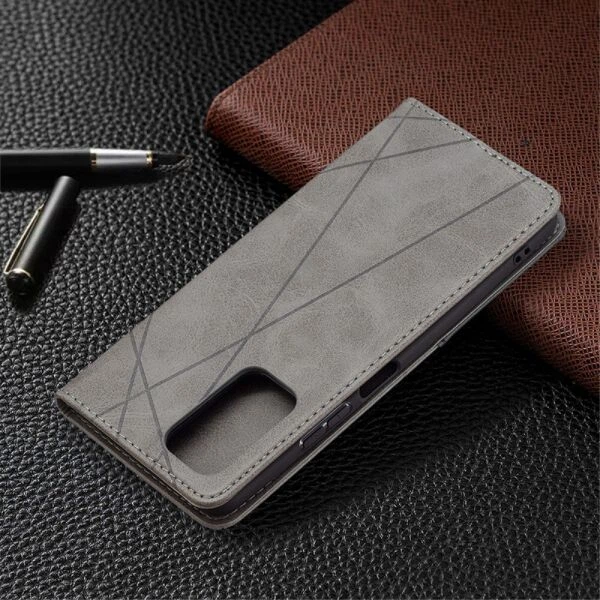 Чохол-книжка з кишеньками UniCase Geometric Pattern для Xiaomi Redmi Note 10 Pro - Grey - зображення 3