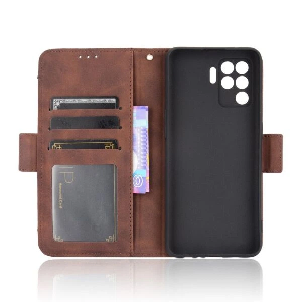 Чохол Deexe Wallet Stand для OPPO Reno 5 Lite - Brown - зображення 6