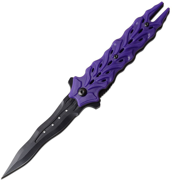Нож Master USA MU-A075PBL Черно-фиолетовый - изображение 1