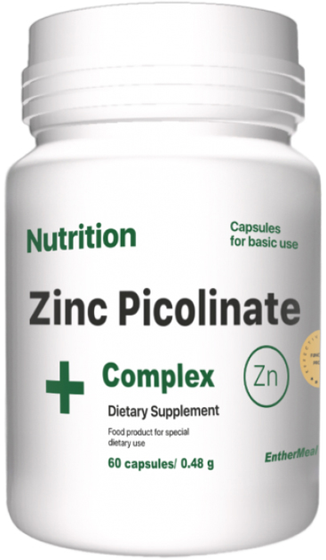 Минеральный комплекс EntherMeal Zinc Picolinate Complex+ 60 капсул (AZNPI060EM088) - изображение 1