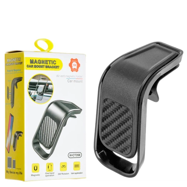 Тримач для телефону магнітний H-CT358 чорний - зображення 1