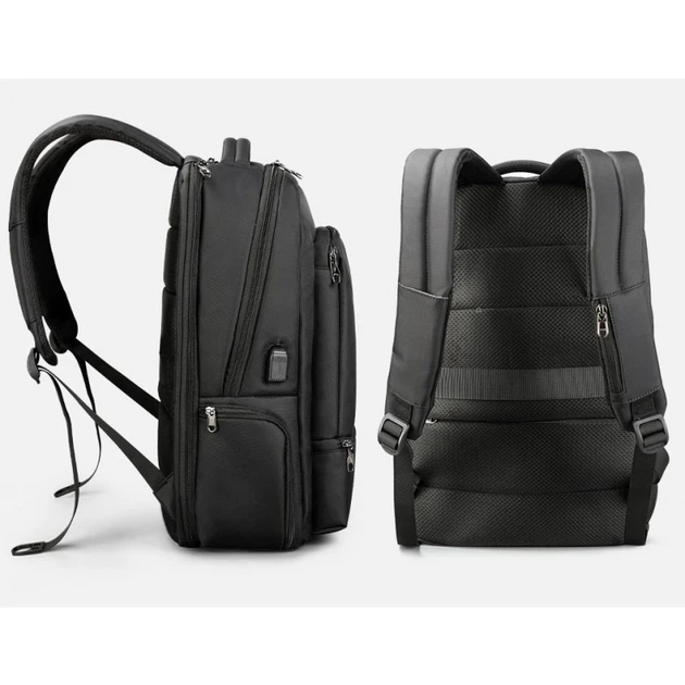 Рюкзак городской Tigernu T-B3585 для ноутбука 15.6" с USB объем 26л. Серый (кодовый замок в подарок) - изображение 2