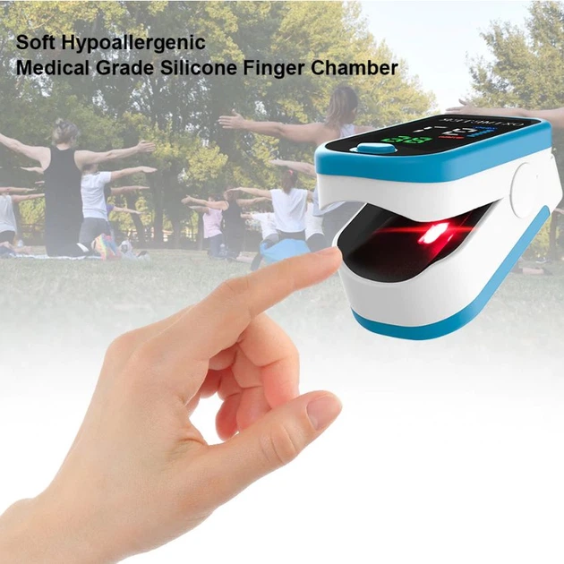 Пульсоксиметр на палец для измерения пульса и сатурации крови Pulse Oximeter MD 1791 с батарейками - изображение 4