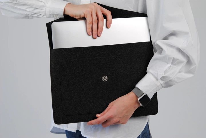 Чохол для ноутбука конверт Gudzyk MacBook Air 2020 Чорний - зображення 3