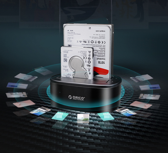 Док станція Orico 6228US3 для 2.5" 3.5" HDD/SSD USB 3.0 - зображення 3