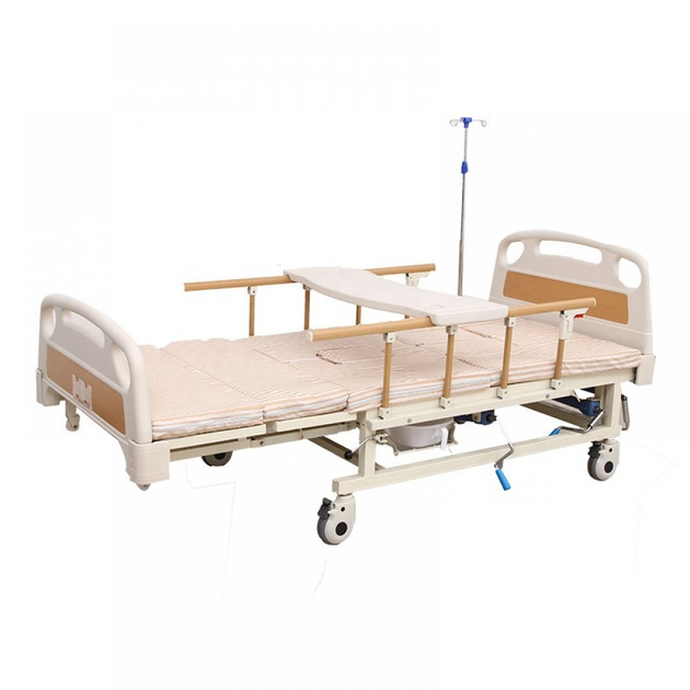 Медичне ліжко з туалетом для важкохворих 2080x960x540mm 0001 для лікарні клініки будинку - зображення 2