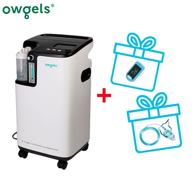 Медичний кисневий концентратор 5л Owgels OZ-5-01TW0+ Пульсоксиметр і киснева маска в подарунок - зображення 1
