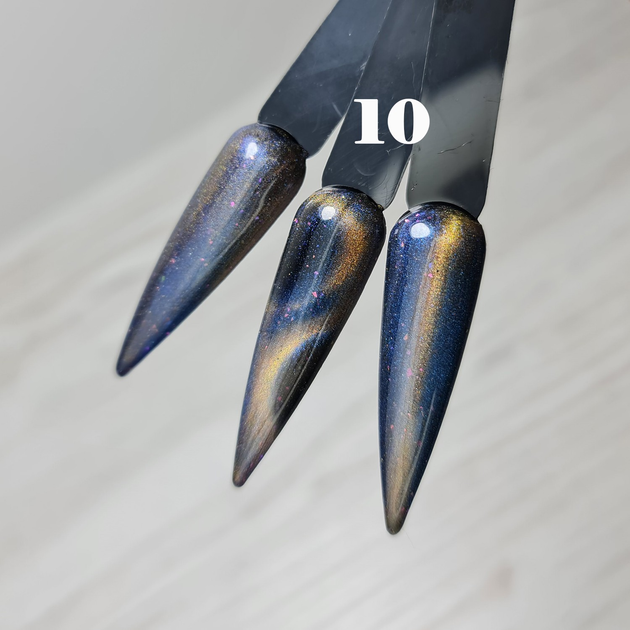 Гель лак для ногтей кошачий глаз 12д Sweet Nails сине золотой №10 8 мл ...