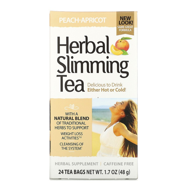 Чай 21st Century Herbal Slimming Tea 24 пакети Персик - Абрикос - изображение 1