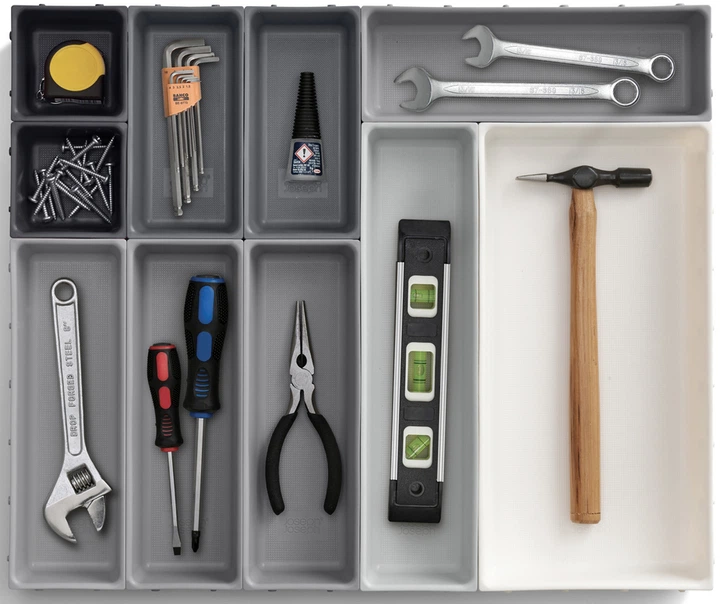 Модульний органайзер для шухляд Joseph Joseph Blox 10 елементів Сірий (5028420003918) - зображення 7