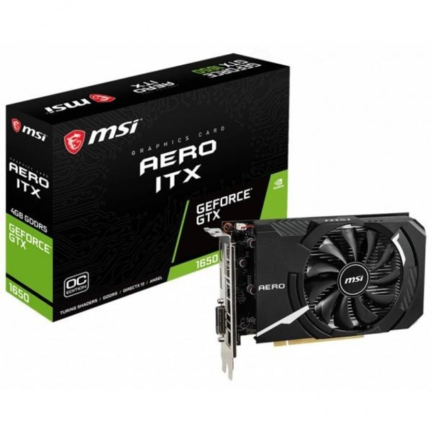 MSI GTX 1650 4Gb Aero ITX OC (GeForce GTX 1650 D6 AERO ITX OC) – низкие ...