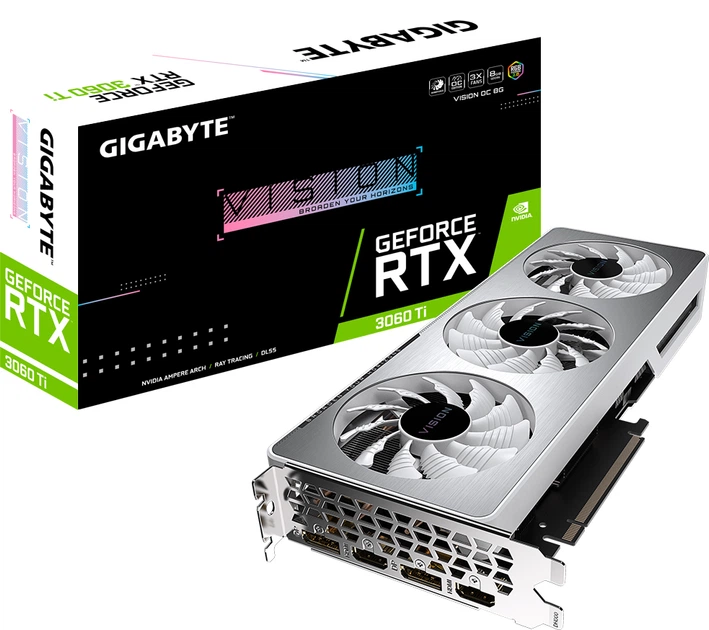 Видеокарта Gigabyte PCI-Ex GeForce RTX 3060 Ti Vision OC 8GB GDDR6